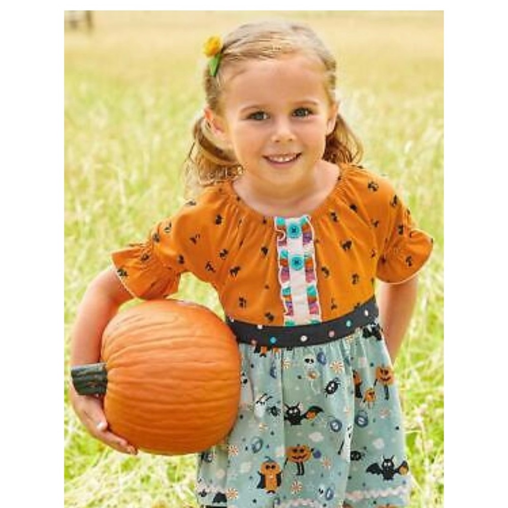 Matilda Jane Fa-Boo-Lous Tunic Retro Black Cat Bats Pumpkins 30126T Size…